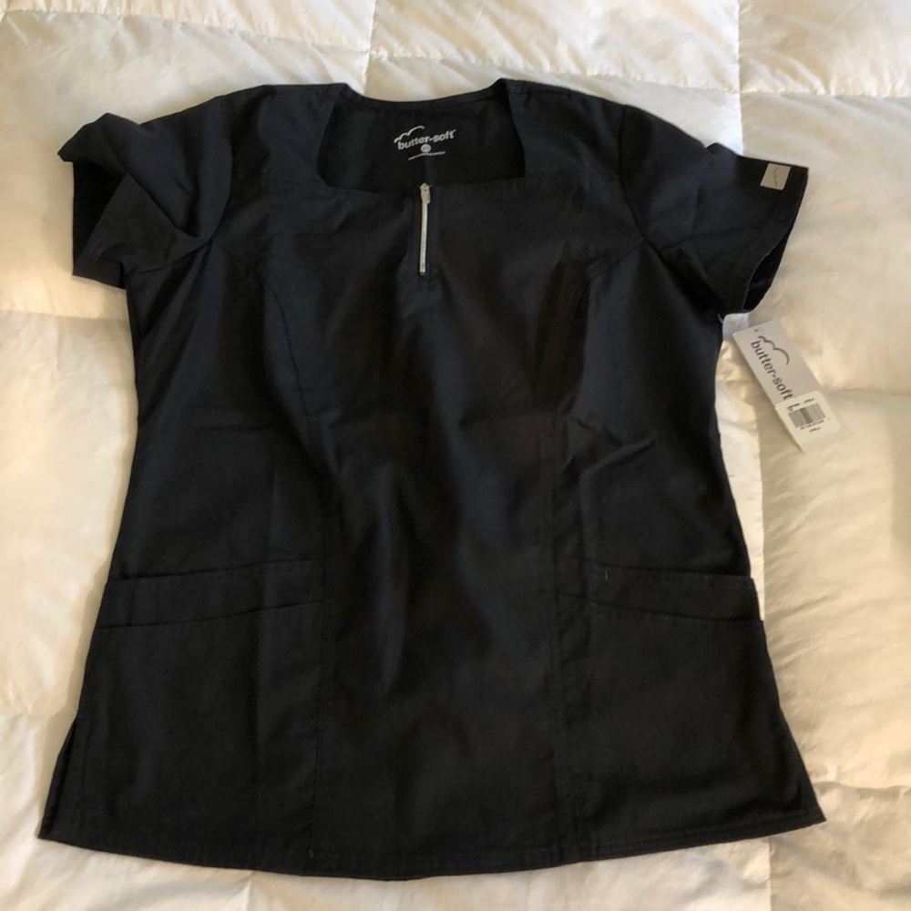 Black scrub top
